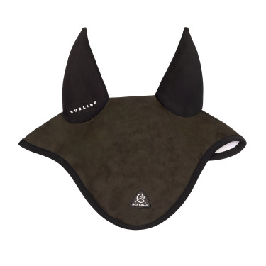 Bonnet anti-mouches Acavallo Sublime en Louvre avec patch logo en silicone Marron Bonnet anti-mouches Acavallo Sublime en Louvre avec patch logo en silicone Marron