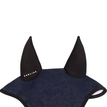 Bonnet anti-mouches Acavallo Sublime en Louvre avec patch logo en silicone Marine Bleu marine