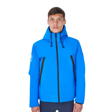 Blouson imperméable homme Equestro x FISE Bleu de savoie