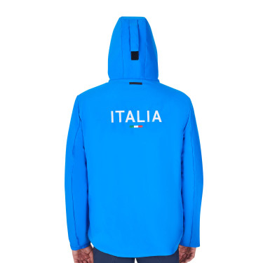 Blouson imperméable homme Equestro x FISE Bleu de savoie