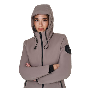 Blouson Equestro femme déperlante et coupe-vent Brindle Marron