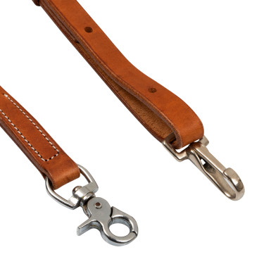 Attache tie-down western en cuir gras Pool’s équitation