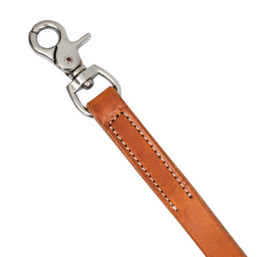 Attache tie-down western en cuir gras Pool’s équitation