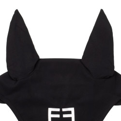 Bonnet anti-mouches Equestro cube stretch technical avec logo Noir