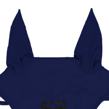 Bonnet anti-mouches Equestro cube stretch technical avec logo Marine Bleu marine