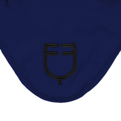Bonnet anti-mouches Equestro cube stretch technical avec logo Marine Bleu marine