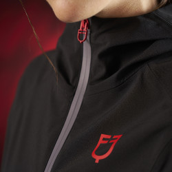 Veste longue imperméable femme Equestro Ridertechnology Noir