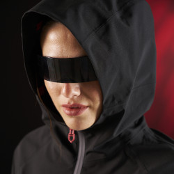 Veste longue imperméable femme Equestro Ridertechnology Noir