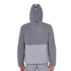 Veste imperméable homme avec inserts en tissu Teddy Equestro Gris givré