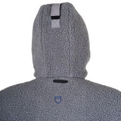 Veste imperméable homme avec inserts en tissu Teddy Equestro Gris givré