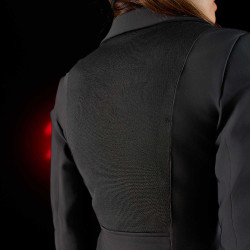 Veste de concours femme Equestro Ridertechnology avec coutures thermosoudées Noir