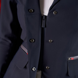 Veste de concours femme Equestro Ridertechnology avec coutures thermosoudées Marine Bleu marine
