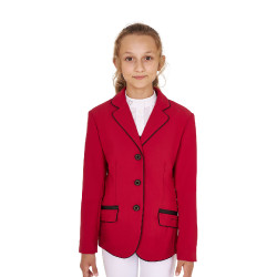 Veste de concours Equestro fille en tissu technique Scooter Beige
