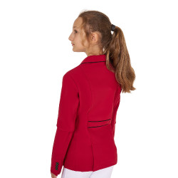 Veste de concours Equestro fille en tissu technique Scooter Beige