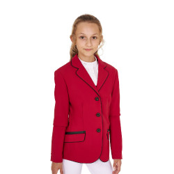 Veste de concours Equestro fille en tissu technique Scooter Beige
