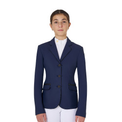 Veste de concours Equestro fille en tissu technique Marine blazer Bleu marine