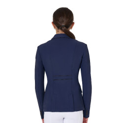 Veste de concours Equestro fille en tissu technique Marine blazer Bleu marine