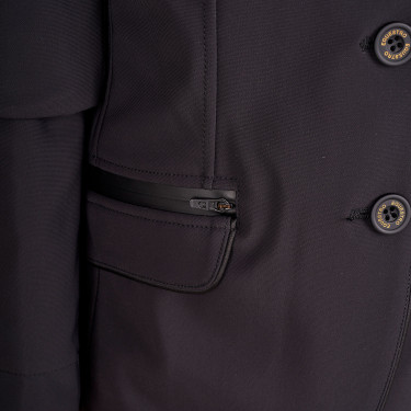 Veste de concours Equestro fille en tissu technique Noir Veste de concours Equestro fille en tissu technique Noir