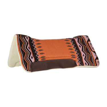 Tapis de selle western Pool's en cuir & laine synthétique