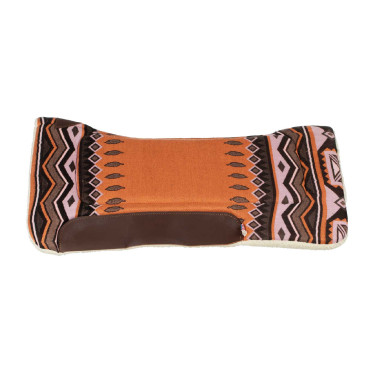 Tapis de selle western Pool's en cuir & laine synthétique