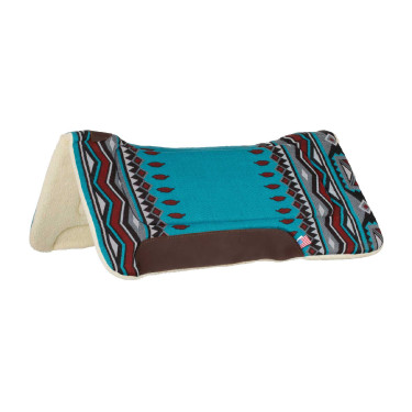 Tapis de selle western Pool's en cuir & laine synthétique