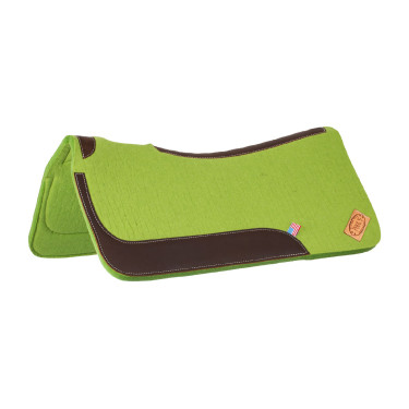 Tapis de selle western feutre avec cuir pour équitation Pool's Tapis de selle western feutre avec cuir pour équitation Pool's