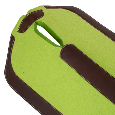 Tapis de selle western feutre avec cuir pour équitation Pool's Tapis de selle western feutre avec cuir pour équitation Pool's