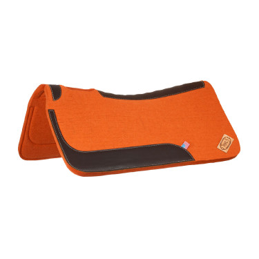 Tapis de selle western feutre avec cuir pour équitation Pool's