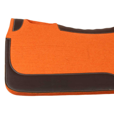 Tapis de selle western feutre avec cuir pour équitation Pool's