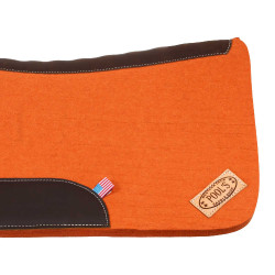 Tapis de selle western feutre avec cuir pour équitation Pool's