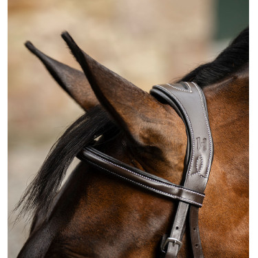 Bridon Grackle en forme de 8 Horseware muserolle croisée Marron Bridon Grackle en forme de 8 Horseware muserolle croisée Marron