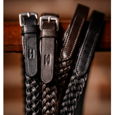 Rênes Horseware tressées Noir