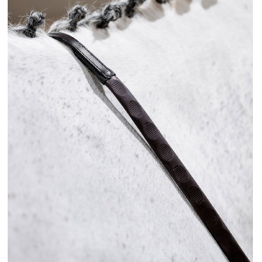Rênes Horseware grip pouce caoutchouc Marron