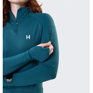 Polo d’équitation hiver femme 1/4 zip Horseware