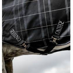 Couverture Horseware Rhino Turnout Poney Bundle avec liner 0g et 200g Carreaux noir / noir & blanc Motifs Couverture Horseware Rhino Turnout Poney Bundle avec liner 0g et 200g Carreaux noir / noir & blanc Motifs