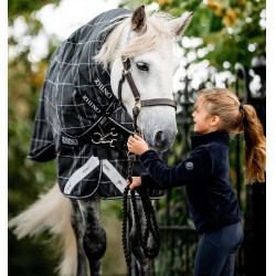 Couverture Horseware Rhino Turnout Poney Bundle avec liner 0g et 200g Carreaux noir / noir & blanc Motifs Couverture Horseware Rhino Turnout Poney Bundle avec liner 0g et 200g Carreaux noir / noir & blanc Motifs