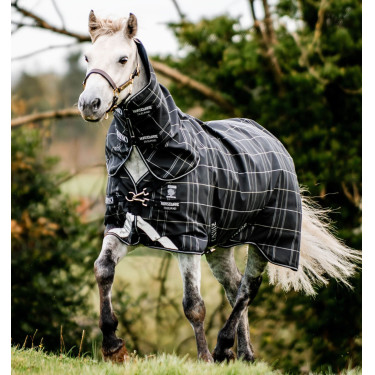 Couverture Horseware Rhino Turnout Poney Bundle avec liner 0g et 200g Carreaux noir / noir & blanc Motifs Couverture Horseware Rhino Turnout Poney Bundle avec liner 0g et 200g Carreaux noir / noir & blanc Motifs