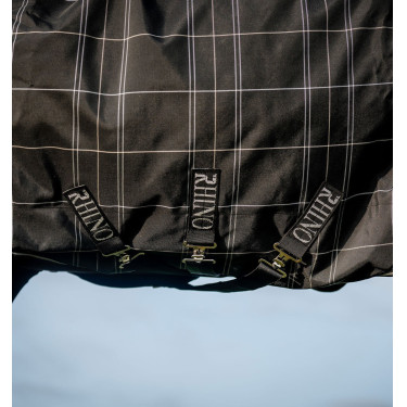 Couverture Horseware Rhino Turnout Bundle liner 0g et 200g Carreaux noir / noir & blanc Motifs Couverture Horseware Rhino Turnout Bundle liner 0g et 200g Carreaux noir / noir & blanc Motifs