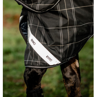 Couverture Horseware Rhino Turnout Bundle liner 0g et 200g Carreaux noir / noir & blanc Motifs Couverture Horseware Rhino Turnout Bundle liner 0g et 200g Carreaux noir / noir & blanc Motifs