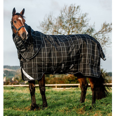 Couverture Horseware Rhino Turnout Bundle liner 0g et 200g Carreaux noir / noir & blanc Motifs Couverture Horseware Rhino Turnout Bundle liner 0g et 200g Carreaux noir / noir & blanc Motifs
