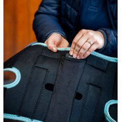Protège-genoux Horseware Ice-Vibe Noir / aqua Bleu