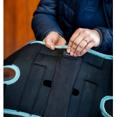 Protège-genoux Horseware Ice-Vibe Noir / aqua Bleu