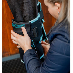 Protège-genoux Horseware Ice-Vibe Noir / aqua Bleu