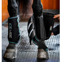 Guêtres Horseware Ice-Vibe Noir / aqua Bleu Guêtres Horseware Ice-Vibe Noir / aqua Bleu