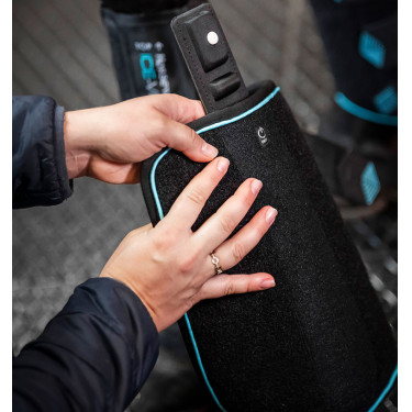 Guêtres Horseware Ice-Vibe Noir / aqua Bleu