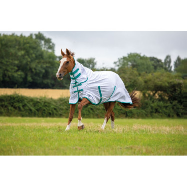 Couverture combo anti-mouches Tempest Original Shires Blanc Couverture combo anti-mouches Tempest Original Shires Blanc