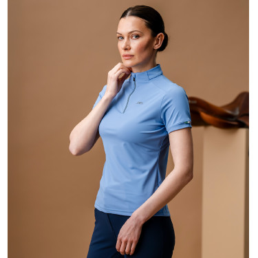 Polo Horseware AA Tech Quarter Gia Bleu sicilien