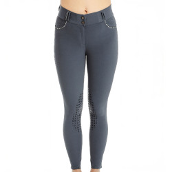 Pantalon Horseware Newmarket taille mi haute grip genoux Orchidée indigo Violet
