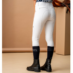 Pantalon Horseware AA Aria patch genoux taille mi haute Blanc