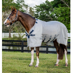 Couverture anti-mouches Horseware Protector Rambo Argent / marine